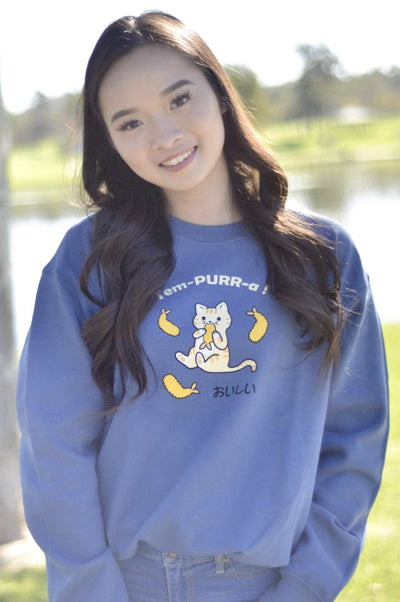 Tem-PURR-a Tempura Kitty Cat Sweatshirt