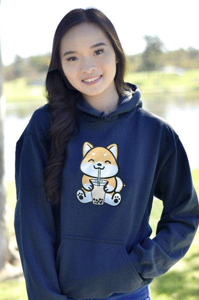 Bubble Tea Boba Shiba Inu Hoodie