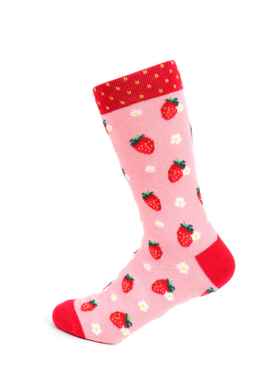 Women's Fun Strawberry Crew Socks