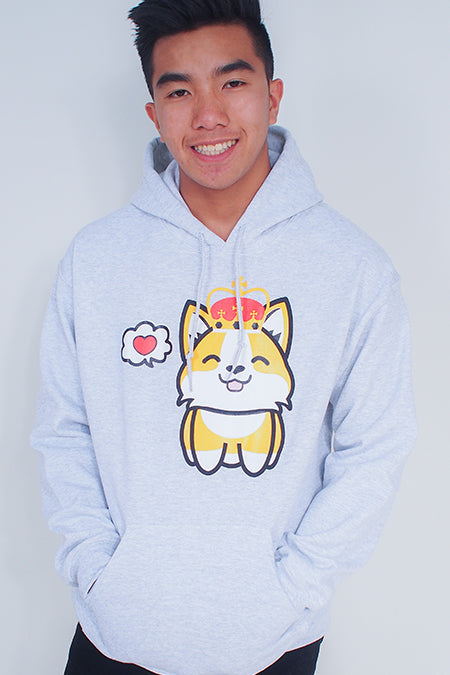 Corgi King in Love Hoodie