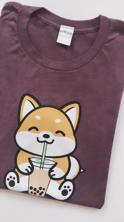 Bubble Tea Boba Shiba Inu T-Shirt