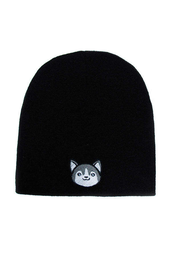 Husky Head Short Beanie