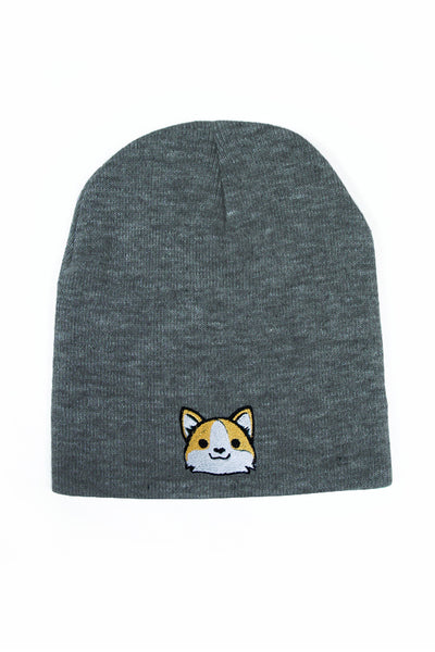 Corgi Head Short Beanie