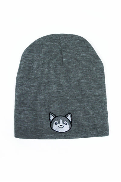 Husky Head Short Beanie