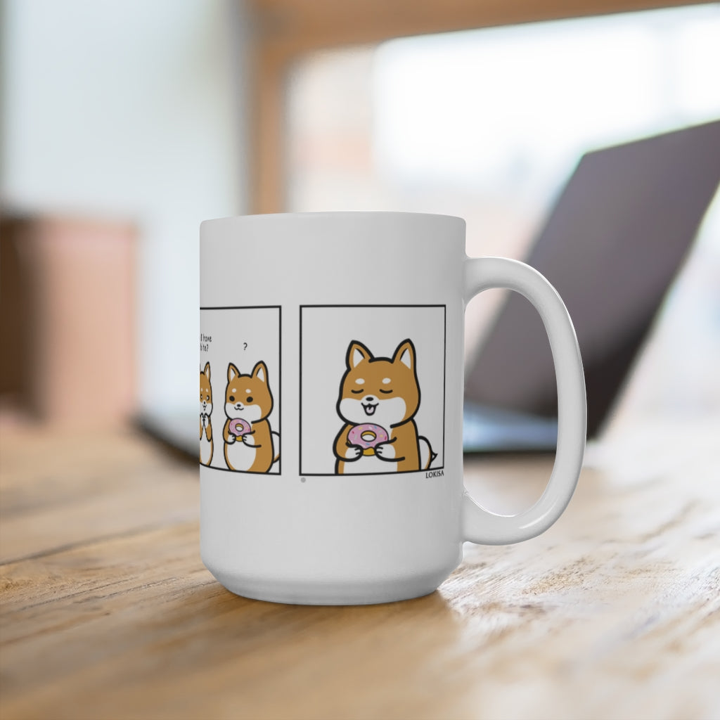 Shiba Inu Buddies Donut Comic Mug