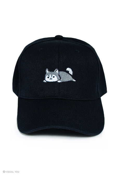 Relaxing Husky Baseball Cap