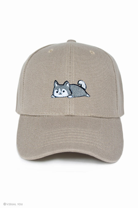 Relaxing Husky Baseball Cap