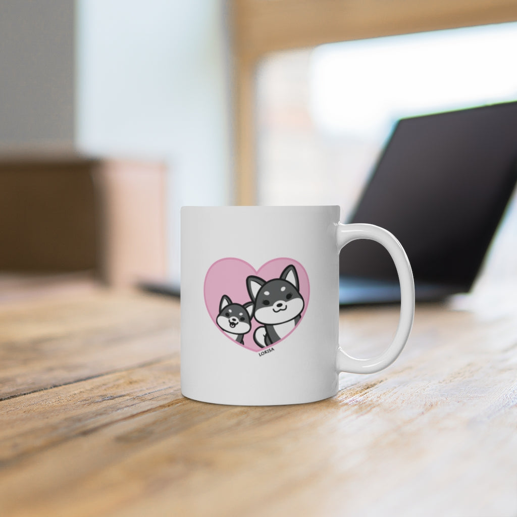 Best Mom forever Black Shiba Inu Mug (1x Puppy)