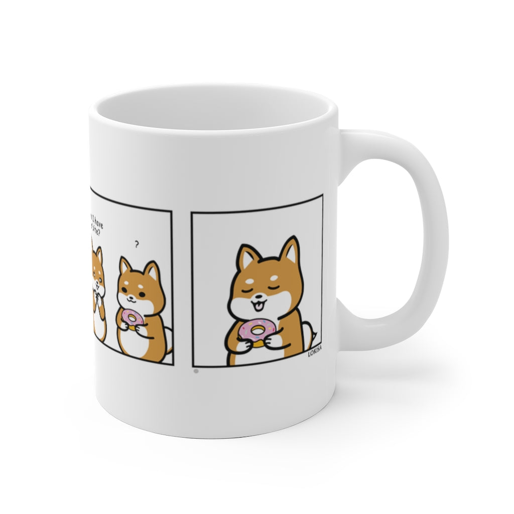 Shiba Inu Buddies Donut Comic Mug