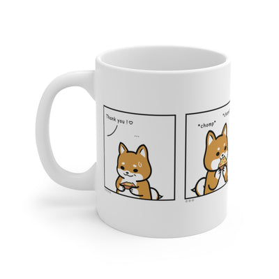 Shiba Inu Buddies Pizza Comic Mug
