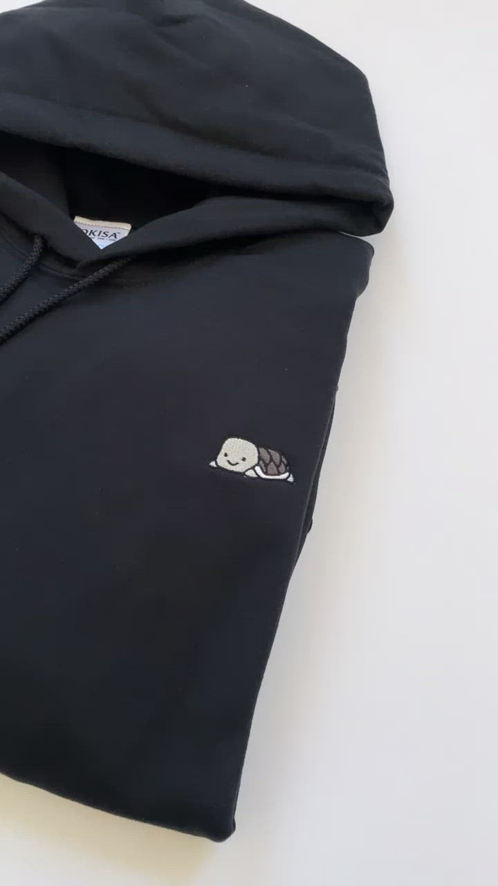 Relaxing Turtle Embroidered Hoodie