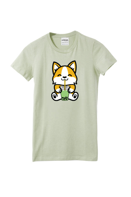 Bubble Tea Boba Corgi T-Shirt