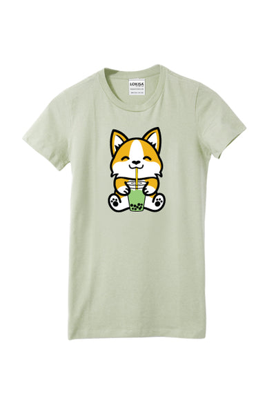 Bubble Tea Boba Corgi T-Shirt