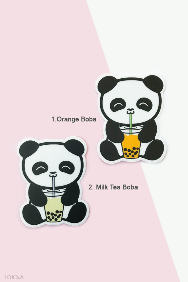 Bubble Tea Boba Panda Vinyl Sticker