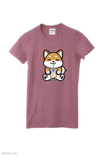 Bubble Tea Boba Shiba Inu T-Shirt