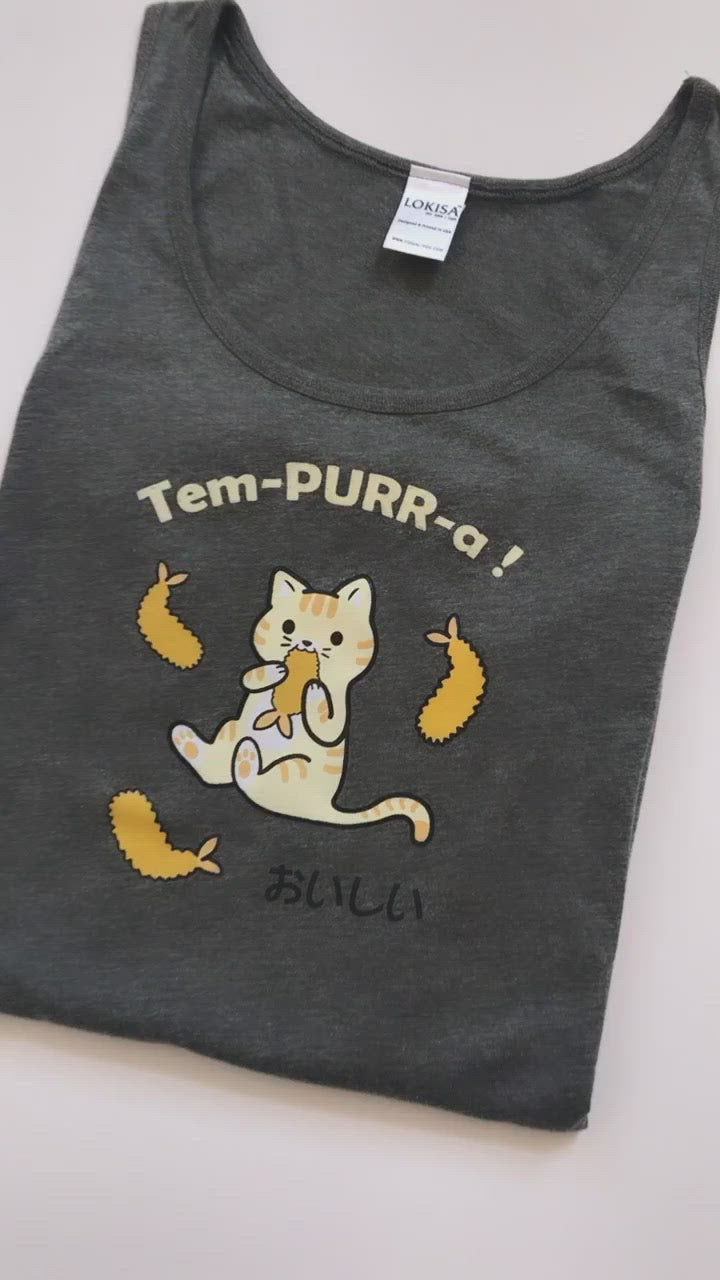 Tem-PURR-a Tempura Kitty Cat Tank Top