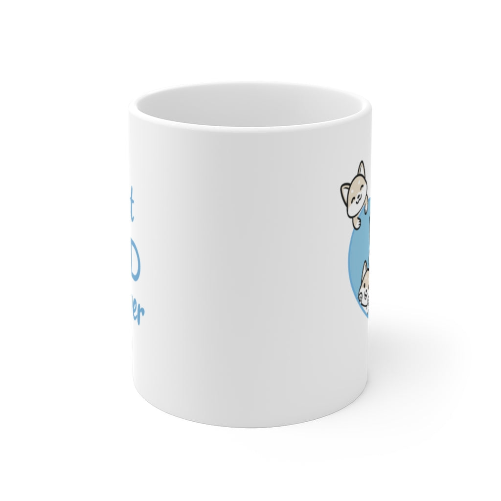 Best Dad forever White Shiba Inu Mug (5x Puppies)
