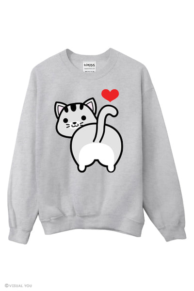 I love Tabby Cat Butt Sweatshirt