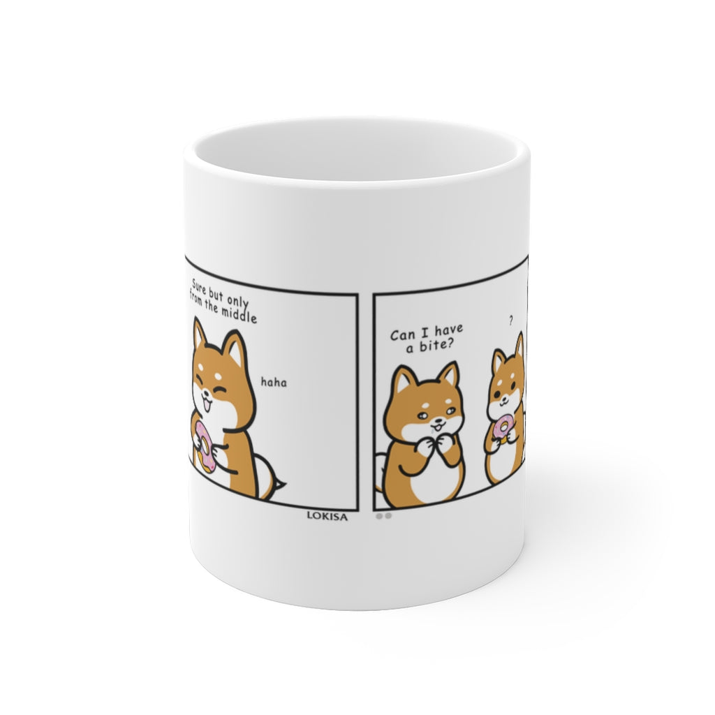 Shiba Inu Buddies Donut Comic Mug