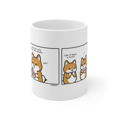Shiba Inu Buddies Donut Comic Mug