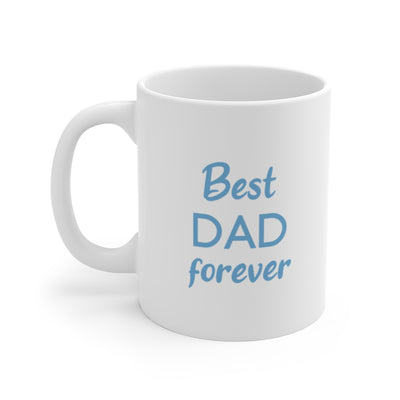 Best Dad forever Tan Corgi Mug (4x Puppies)