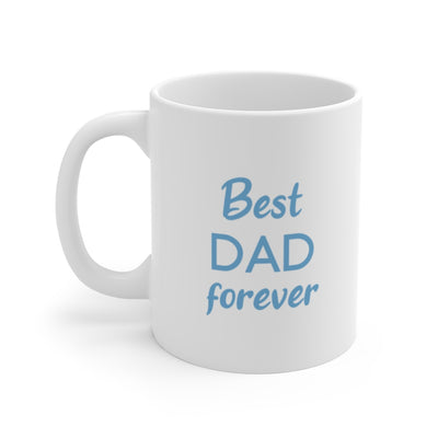 Best Dad forever Tan Corgi Mug (4x Puppies)