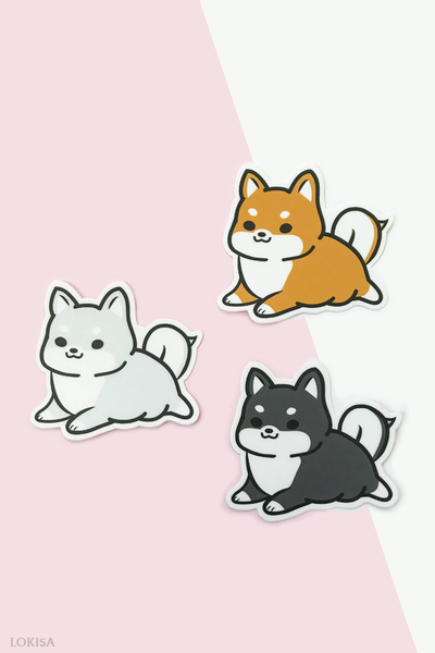 Chubby Tubby Shiba Inu Vinyl Sticker