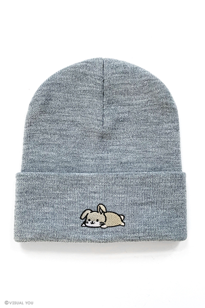 Relaxing Bunny Cuffed Beanie