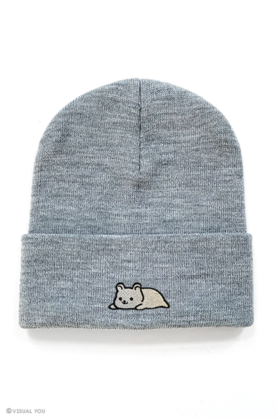 Relaxing Ice Bear Cuffed Beanie