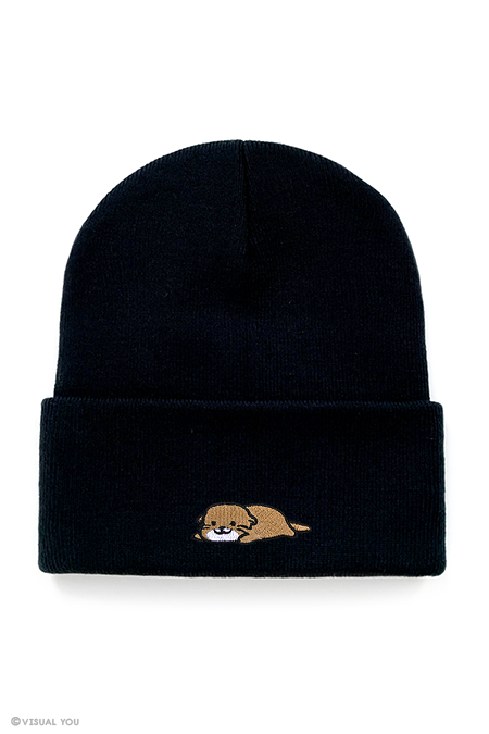 Relaxing Otter Cuffed Beanie