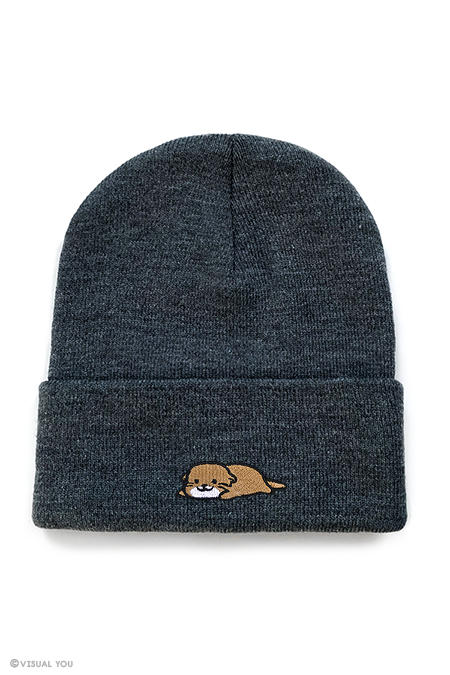 Relaxing Otter Cuffed Beanie