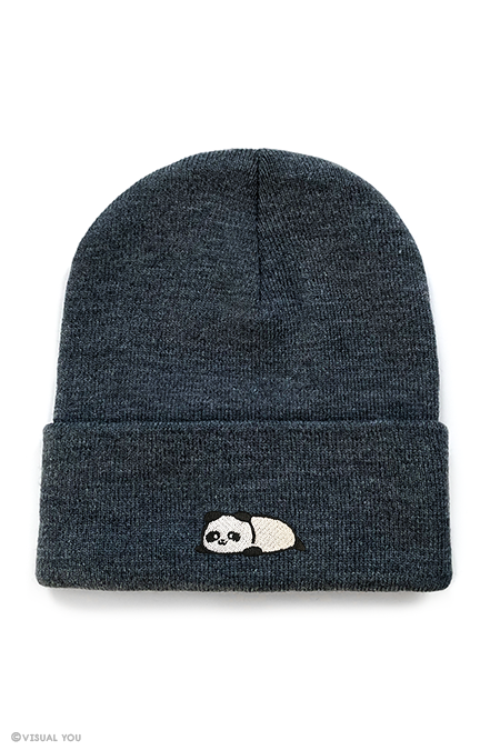 Relaxing Panda Cuffed Beanie