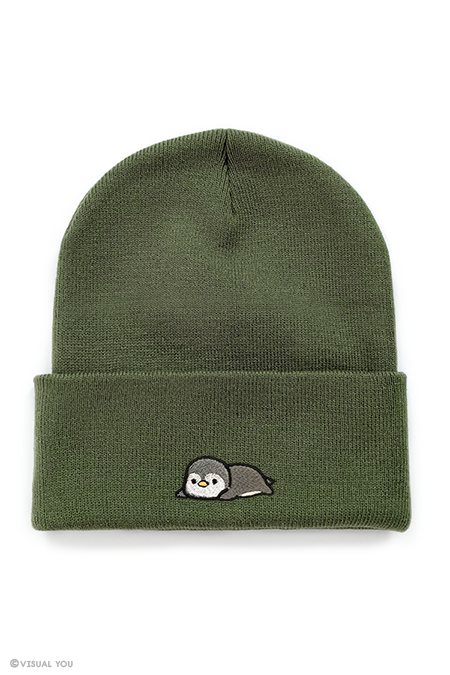 Relaxing Penguin Cuffed Beanie