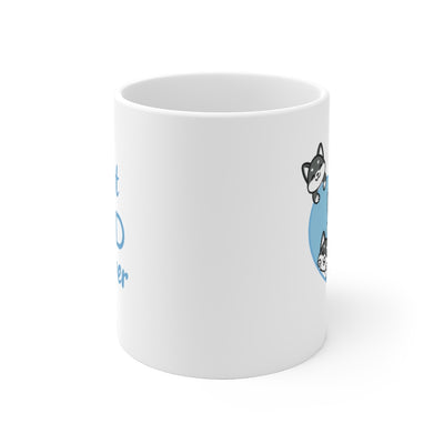 Best Dad forever Black Shiba Inu Mug (5x Puppies)