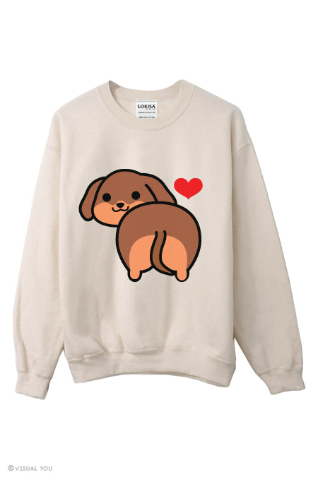 I love Dachshund Butt Sweatshirt