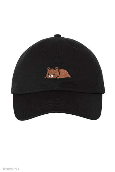 Relaxing Grizzly Bear Dad Cap
