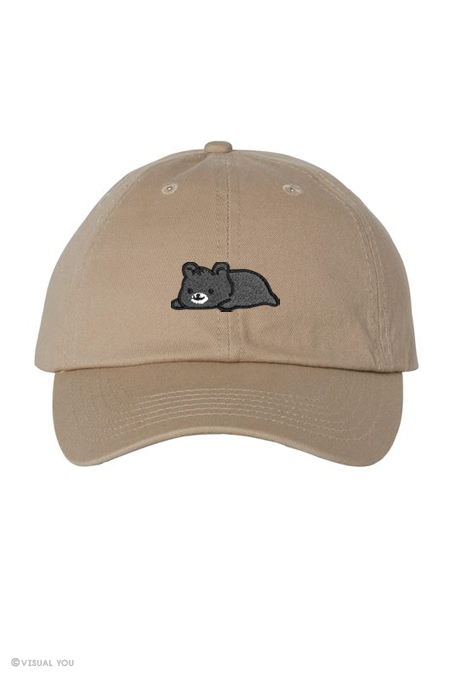 Relaxing Black Bear Dad Cap