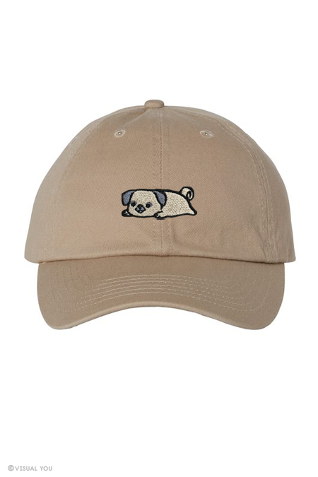 Relaxing Pug Dad Cap Visual You