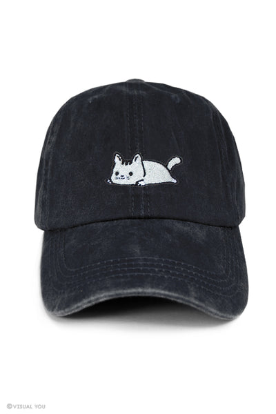 Relaxing Kitty Dad Cap - Wash Style