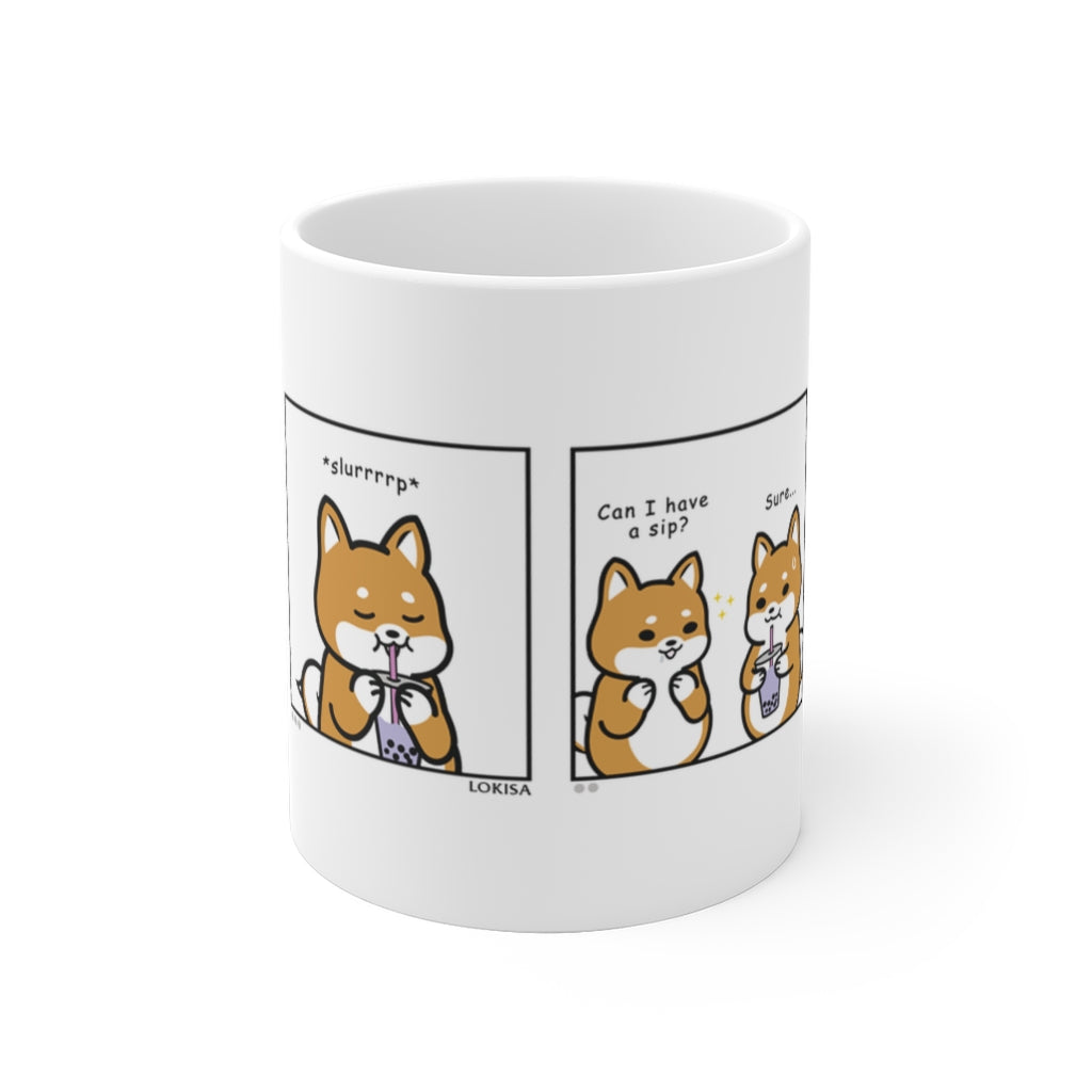 Shiba Inu Buddies Boba Comic Mug