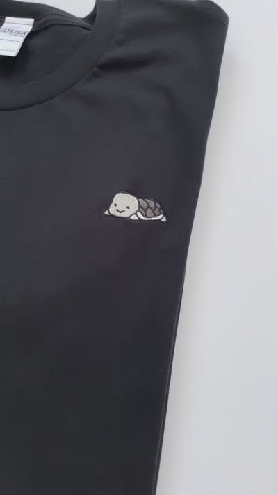 Relaxing Turtle Embroidered T-Shirt