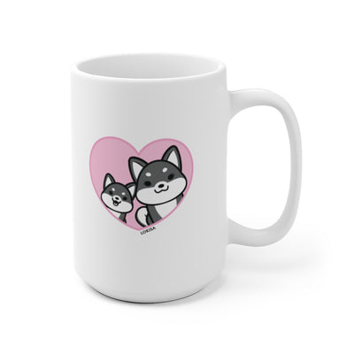 Best Mom forever Black Shiba Inu Mug (1x Puppy)