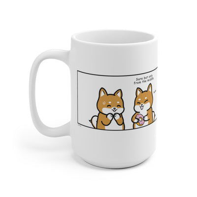 Shiba Inu Buddies Donut Comic Mug