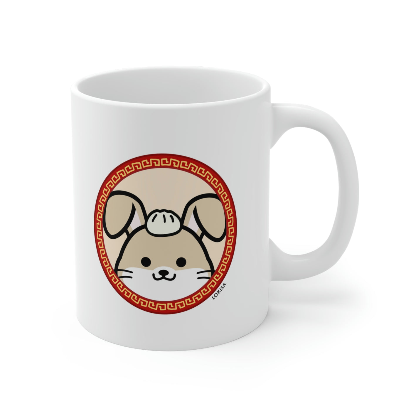 Bow for the Bao Rabbit Mug - White