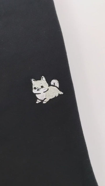 Chubby Tubby White Shiba Inu Embroidered Sweatshirt