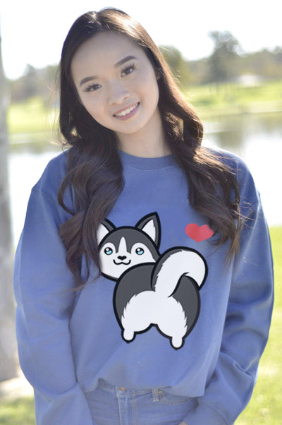 I love Husky Butt Sweatshirt