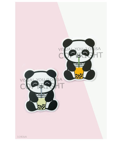 Bubble Tea Boba Panda Sticker - Vinyl Sticker, Laptop Sticker, Weatherproof Sticker, Cute Sticker