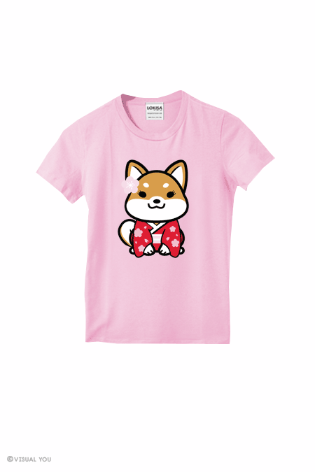 Kimono Shiba Inu Girl T-Shirt (Kids)