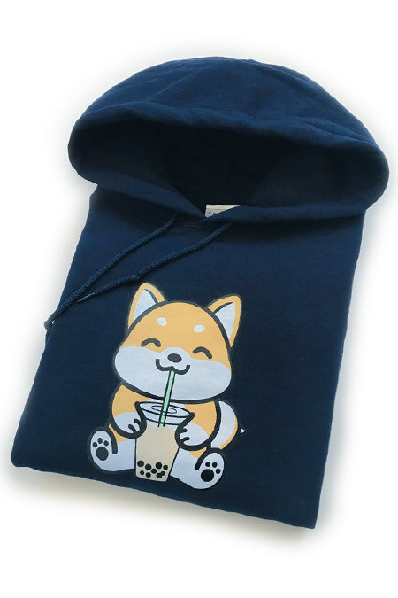 Bubble Tea Boba Shiba Inu Hoodie