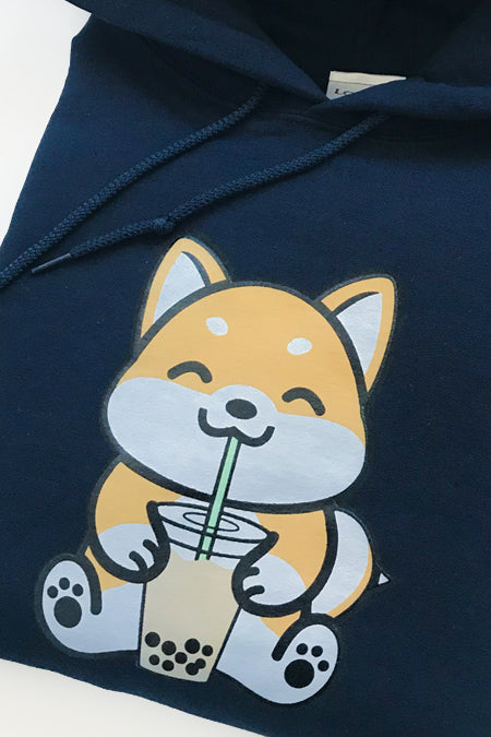 Bubble Tea Boba Shiba Inu Hoodie